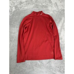 Nike Pro Combat Hyperwarm Fitted T Shirt Men's Size Large Red
